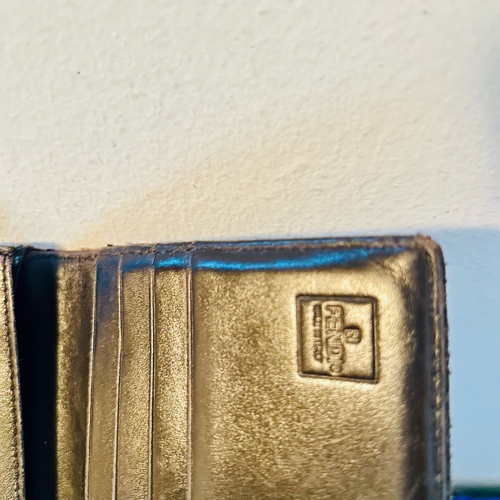 Fendi Zucca FF Chocolate Leather - Canvas Print Long Wallet With Dust Bag - Picture 5 of 9